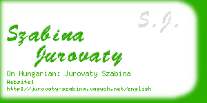 szabina jurovaty business card
